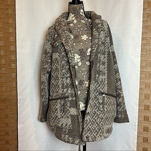 prAna Organic, Wool Blend, Beige/Brown Coat in Size Large.